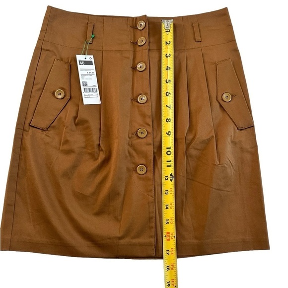 Stile Benetton Women’s Brown Button Down Mini Skirt Size 40 NWT - Picture 6 of 17